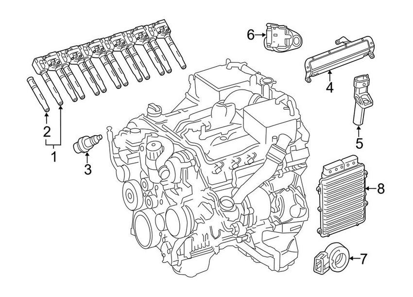 Mercedes Direct Ignition Coil Boot 2791590042